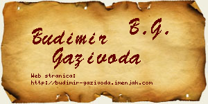 Budimir Gazivoda vizit kartica